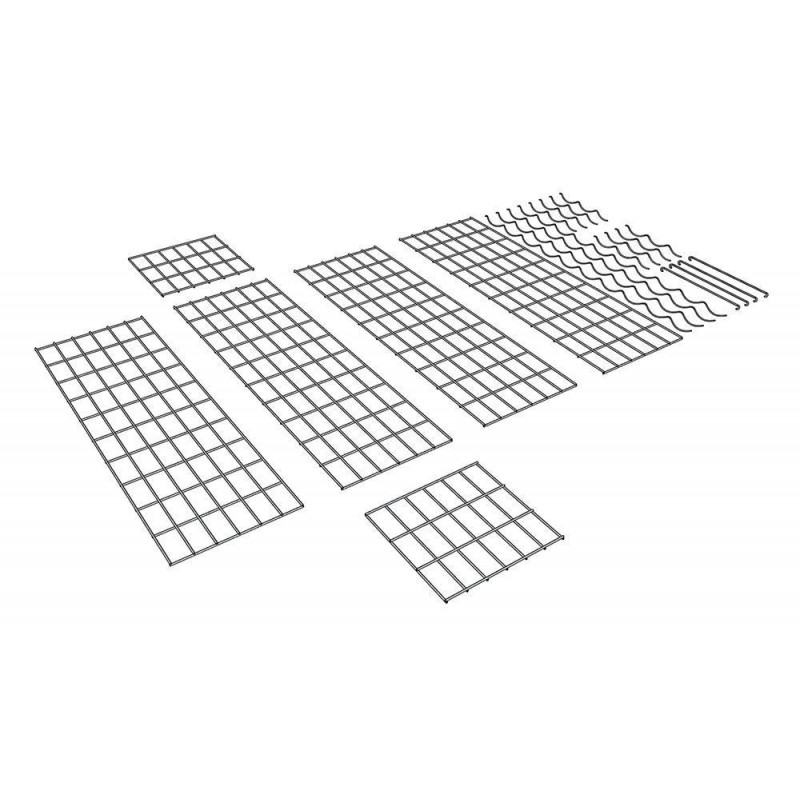Panier Gabion Carré Galvanisé - 100x20x20 Cm, Maille 5x10 Cm, Pour Clôture, Mur Ou Décoration Jardin