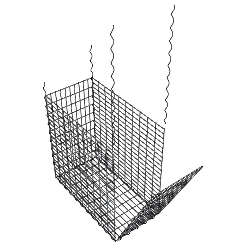 Mur De Gabion En Acier Galvanisé - 300 X 30 X 100 Cm, Mailles 10x5 Cm - Pour Jardin, Clôture, Aménagement Extérieur - 7