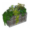 Gabion jardinière décorative 100x50x50 cm pour mur, muret et clôture